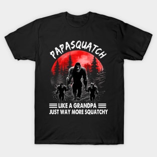 Personalized Papasquatch Like A Grandpa Just Way More Squatchy Shirt T-Shirt